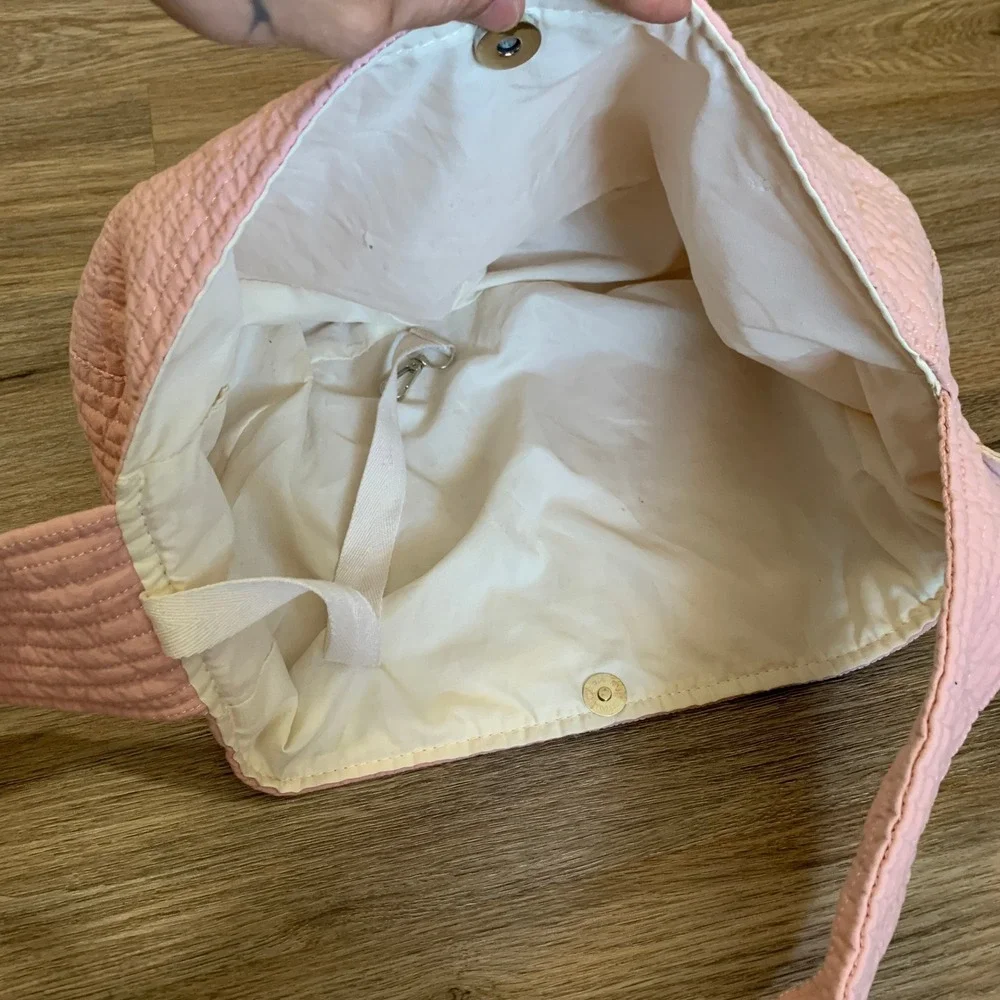 Natuya Pink Quilted Pet Carrier Sling Small Dog Cat Hands Free Travel Bag